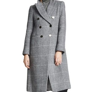 Club Monaco Jemma Plaid Coat in Grey